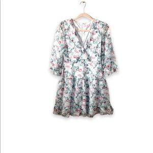 White Floral Mini Dress